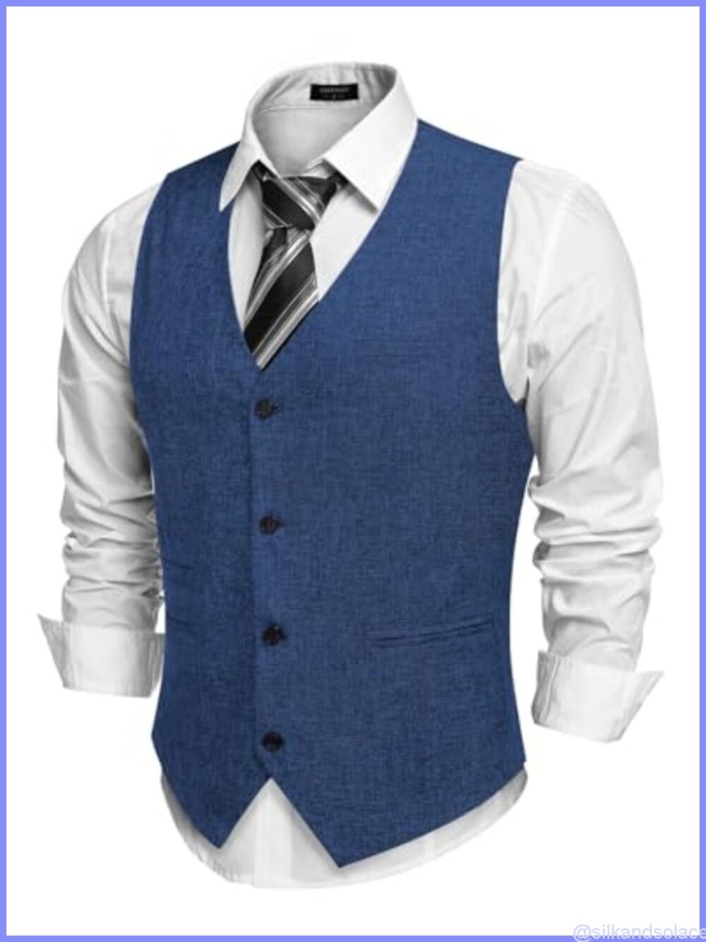 Men's Slim Fit Suit Vest Lightweight Casual Business Waistcoat Sleeveless